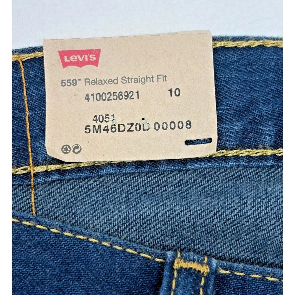 New Levi's 559 Relaxed Straight Fit Jeans Mens 33x34 Dark Wash Denim NWT